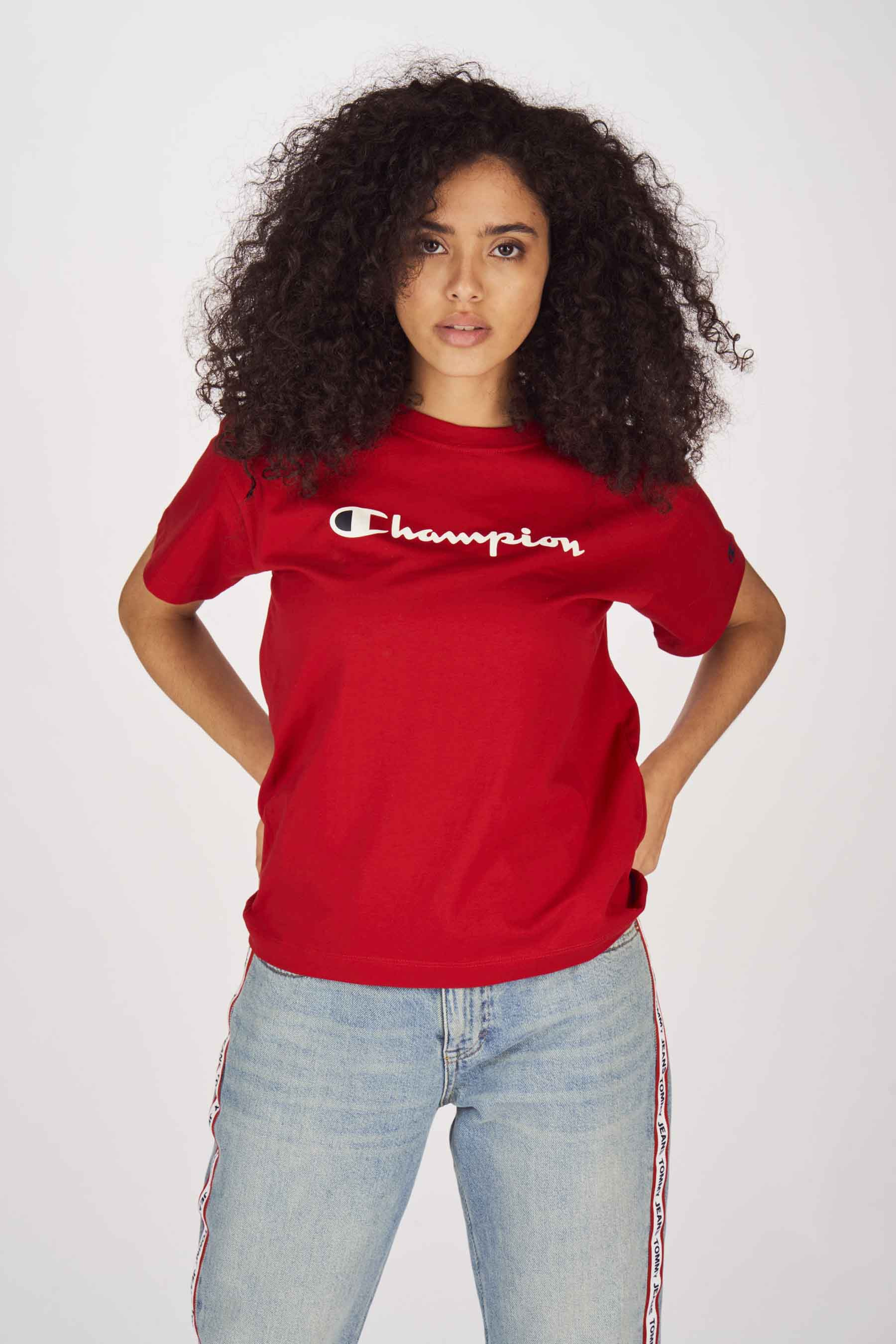 t shirt champion rouge femme