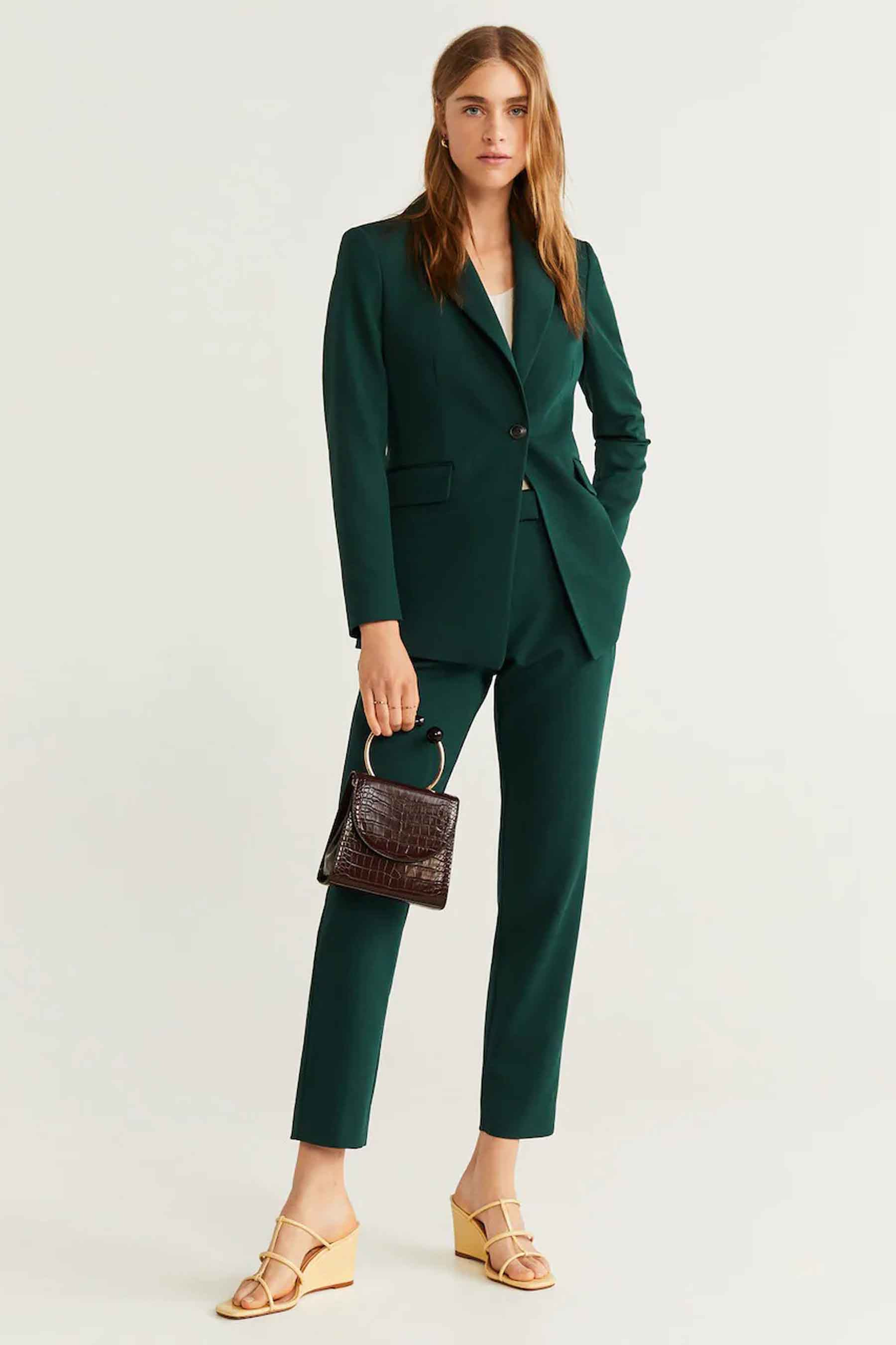 groene dames blazer