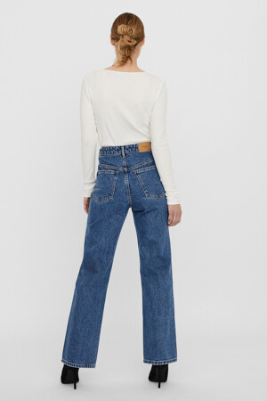 Dames - VERO MODA® - Straight jeans - mid blue denim - Outlet dames - MID BLUE DENIM