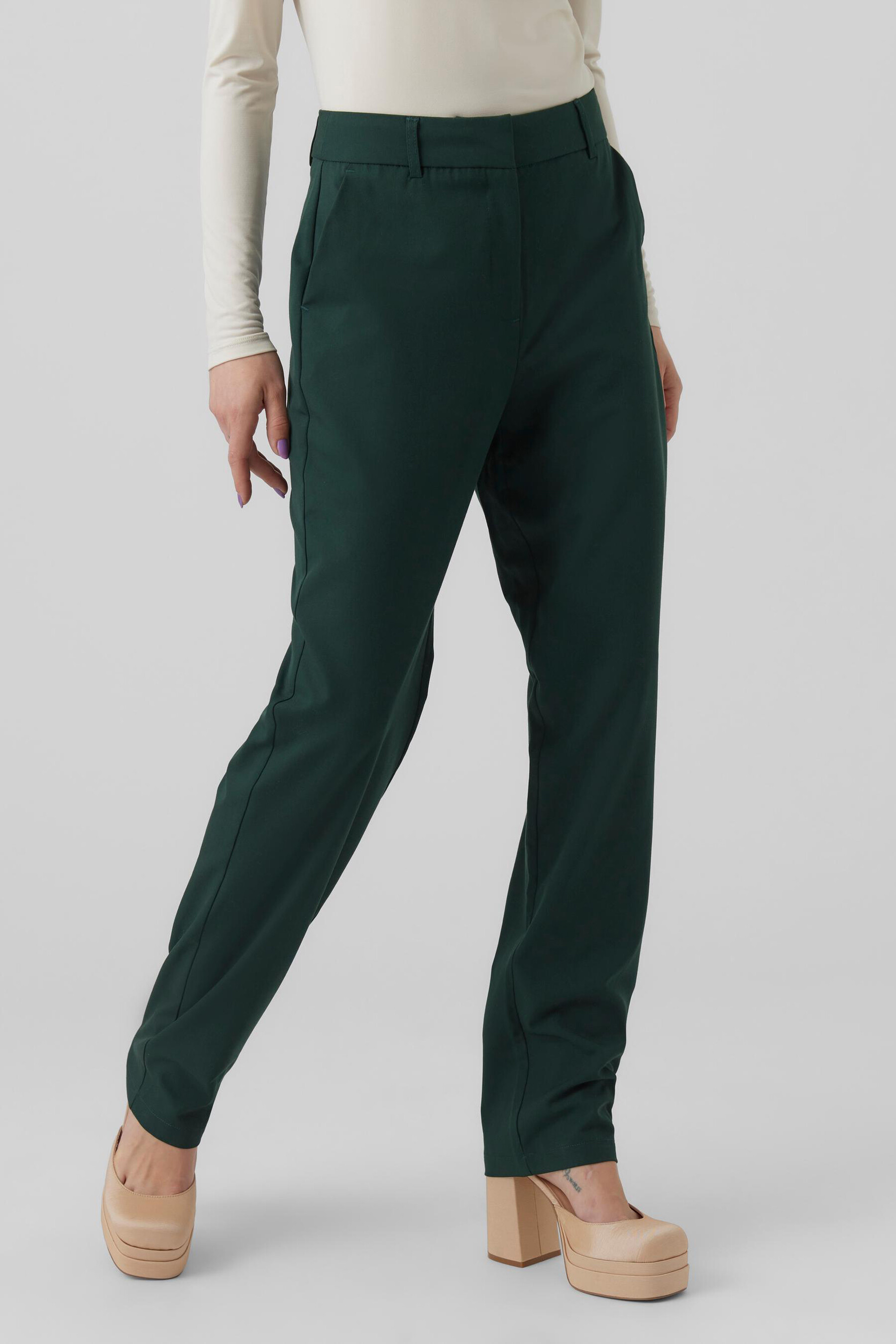 pantalons en chinos voor 7/8 broeken LEBRAND Straight Pantalon in het Grijs Dames Kleding voor voor Broeken 