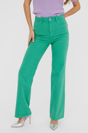 Femmes - VERO MODA® - Pantalon color&eacute; - vert -  - GROEN