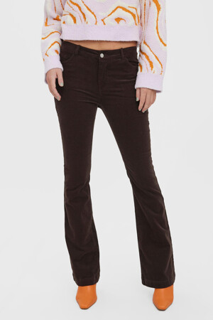 Femmes - VERO MODA® - Pantalon color&eacute; - brun - Tons chauds - brun