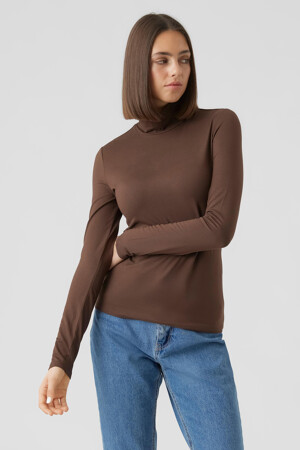 Femmes - VERO MODA® - T-shirt - brun - T-shirts & tops - BRUIN