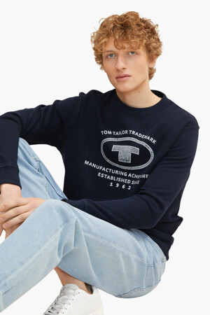 Dames - Tom Tailor - Sweater - blauw - Hoodies & Sweaters - blauw