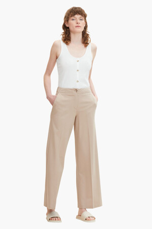 Femmes - Tom Tailor - Pantalon color&eacute; - beige - Promos - beige