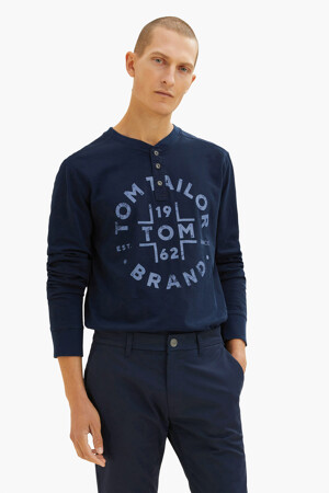 Dames - Tom Tailor - T-shirt - blauw - Solden - blauw