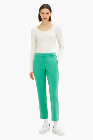 Femmes - Tom Tailor - Pantalon color&eacute; - vert - Pantalons - VERT