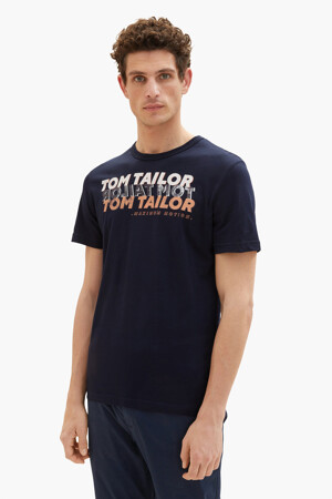 Dames - Tom Tailor - T-shirt - blauw - Kleding - blauw