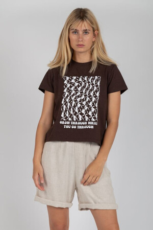 Femmes - 24 colours GmbH - T-shirt - brun - Sustainable fashion - BRUIN
