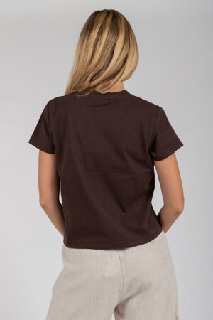 Dames - 24 colours GmbH - T-shirt - bruin - 24 colours GmbH - BRUIN
