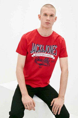 Dames - PREMIUM BLUE by JACK & JONES - T-shirt - rood - PREMIUM BLUE by JACK & JONES - ROOD