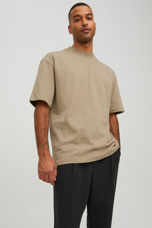 Dames - PREMIUM by JACK & JONES - T-shirt - beige - Shop checks > - BEIGE