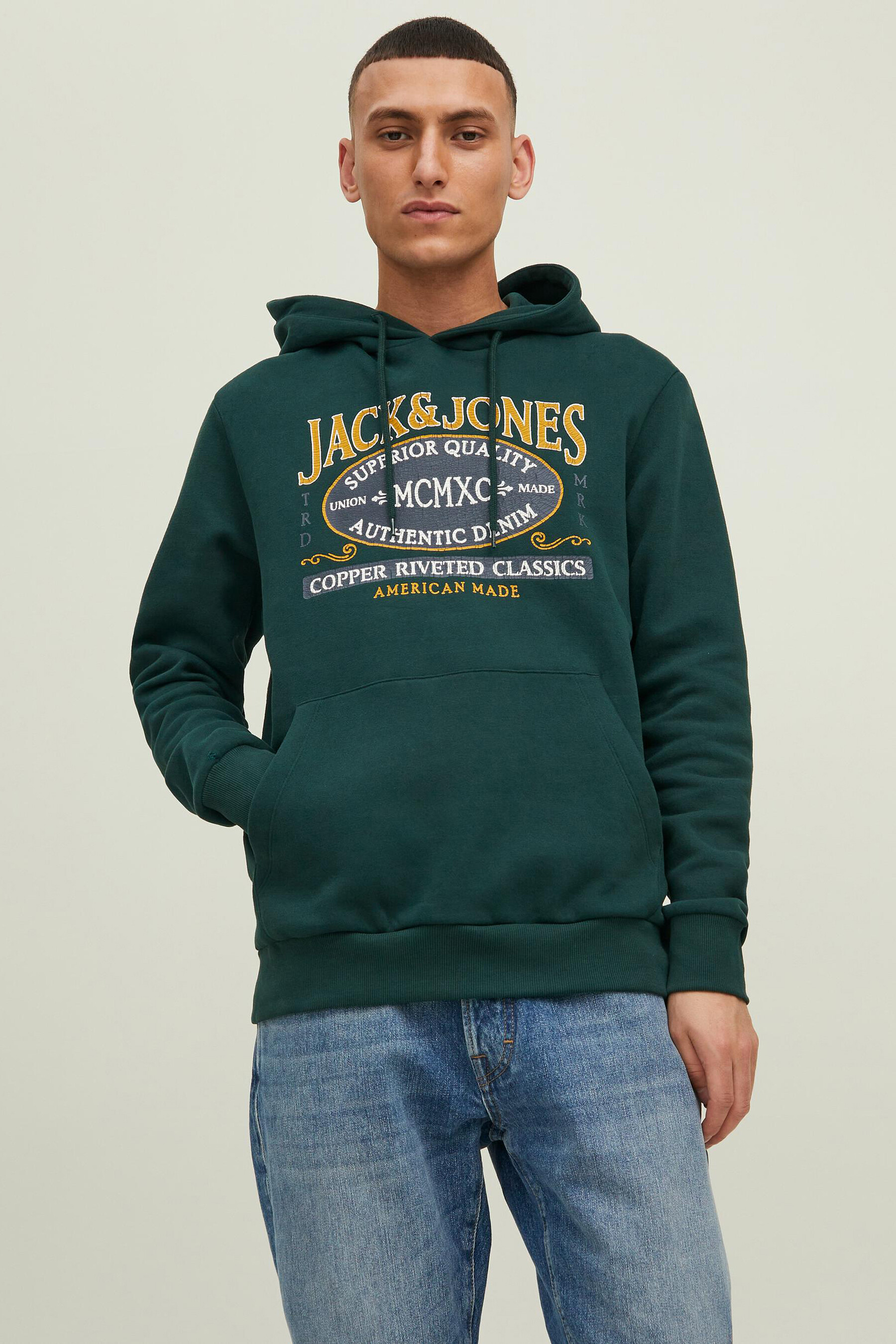 Jack & Jones Sweater in het Groen voor heren Heren Kleding voor voor Jeans voor Tapered jeans 
