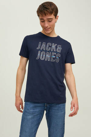 Hommes - JACK & JONES - T-shirt - bleu - Soldes - bleu