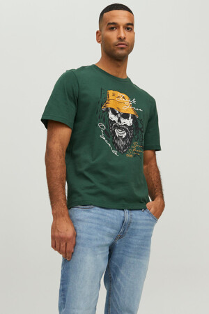 Heren - ORIGINALS BY JACK & JONES - T-shirt - groen - T-shirts - GROEN