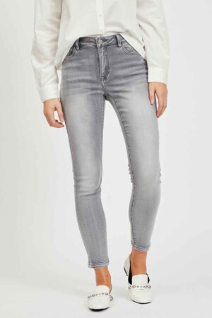 Dames - VILA® - Slim jeans - light grey denim -  - LIGHT GREY DENIM