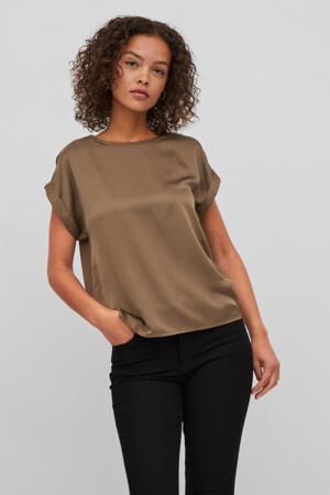 Dames - VILA® - T-shirt - bruin - T-shirts & topjes - BRUIN