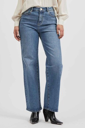 Dames - VILA® - Wide jeans - mid blue denim - Promoties - MID BLUE DENIM