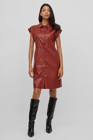 Femmes - VILA® - Robe - rouge - Animal prints & vegan leather - rouge