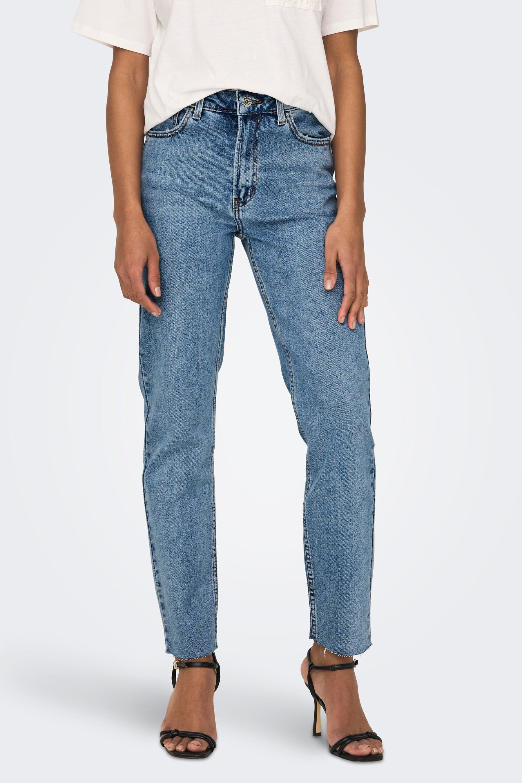 Necklet dam uitlijning Jeans straight Denim - ONLY® - 15171550_MAE06 MID BLUE | ZEB