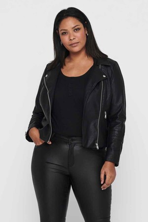 Femmes - CARMAKOMA - Veste en cuir - noir - Manteaux & Vestes - noir