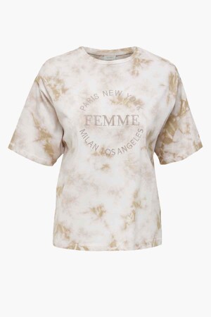 Dames - JACQUELINE DE YONG - T-shirt - beige -  - BEIGE