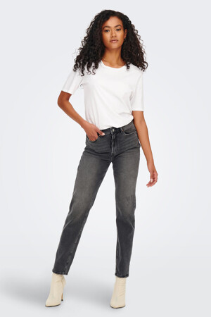 Dames - ONLY® - Straight jeans - grijs - Jeans - GRIJS