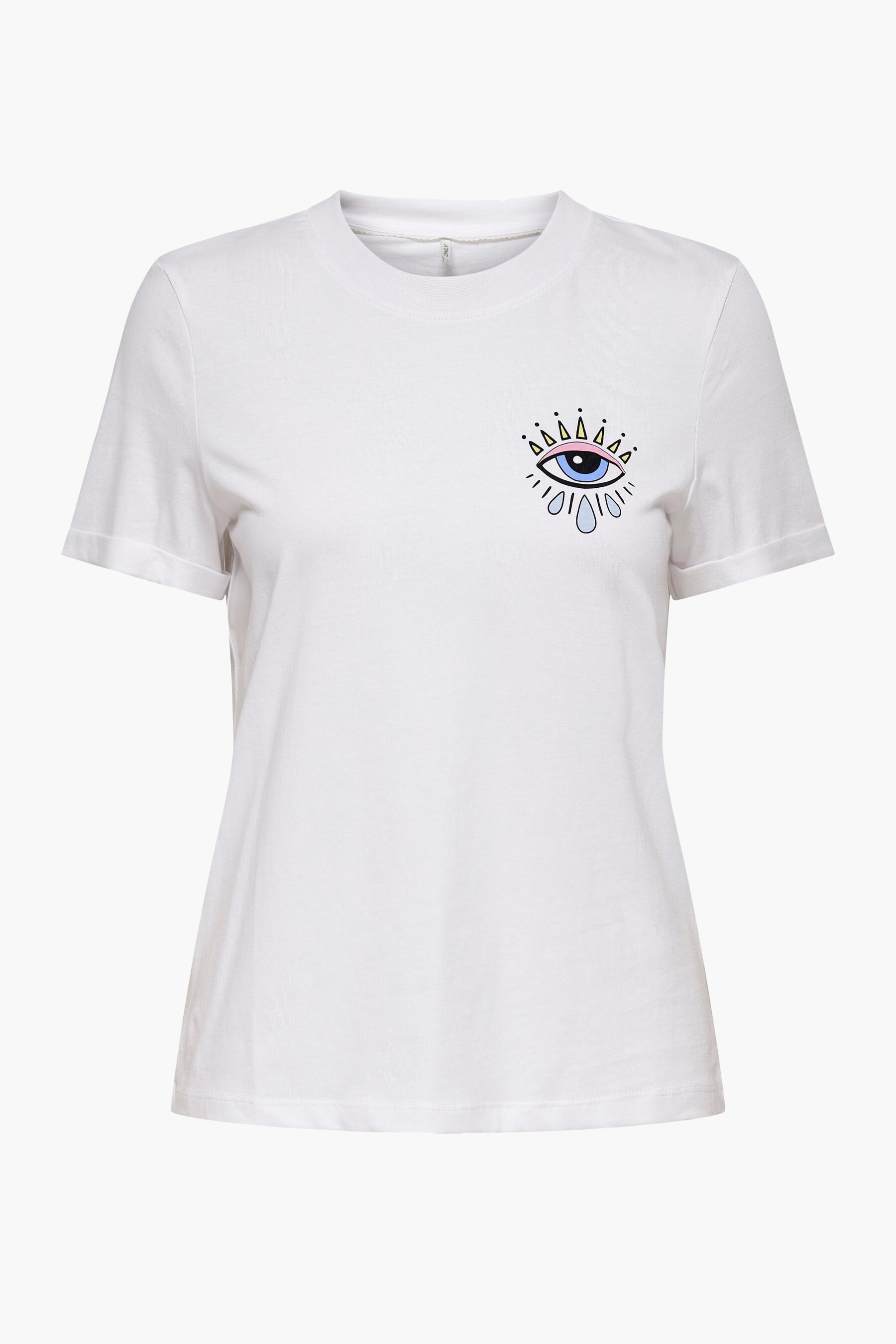 vasthouden module Dapperheid T-shirt (korte mouwen) - ONLY® - 15266573_BRIGHT WHITE ON | ZEB