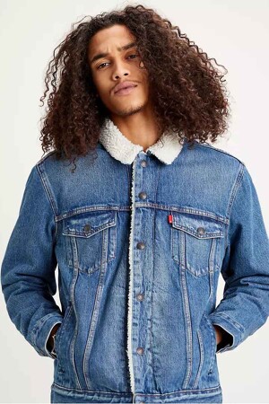 Femmes - Levi's® - TYPE III SHERPA TRUCKER - Zoom sur le jeans - denim