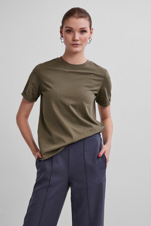 Femmes - PIECES® - T-shirt - vert - Pieces - GROEN