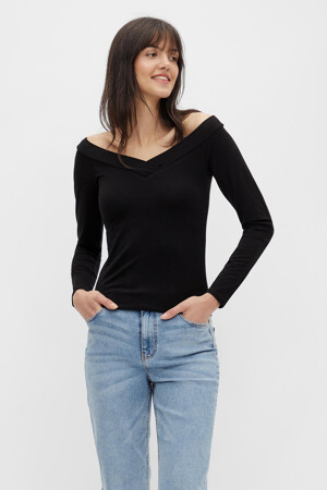 Dames - PIECES® - Blouse - zwart - Pieces - ZWART
