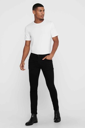 Heren - ONLY & SONS® - Slim jeans - black denim - Jeans - BLACK DENIM