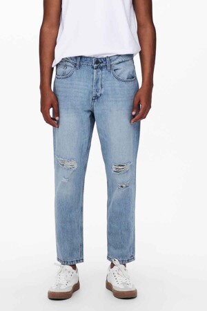 Femmes - ONLY & SONS® - Jean &agrave; coupe carrot - bleu - Sustainable fashion - LIGHT BLUE DENIM