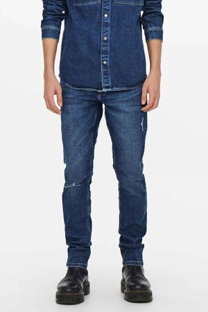 Dames - ONLY & SONS® - Slim jeans - mid blue denim -  - MID BLUE DENIM