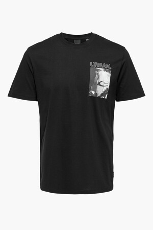 Heren - ONLY & SONS® - T-shirt - zwart - ONLY & SONS - ZWART