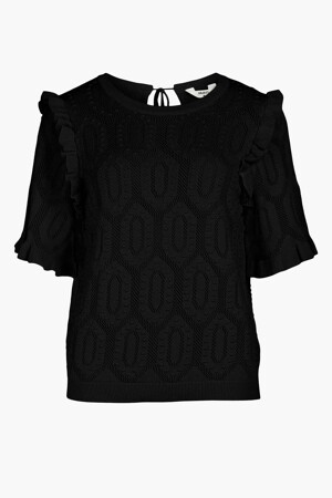 Femmes - OBJECT - T-shirt - noir -  - ZWART