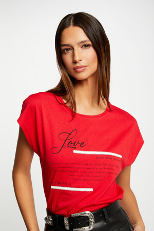 Femmes - Morgan de Toi - T-shirt - rouge - MORGAN DE TOI - rouge