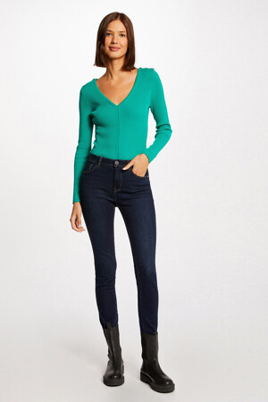 Femmes - Morgan de Toi - Pull - vert - La couleur a plus d’impact que les mots  - vert