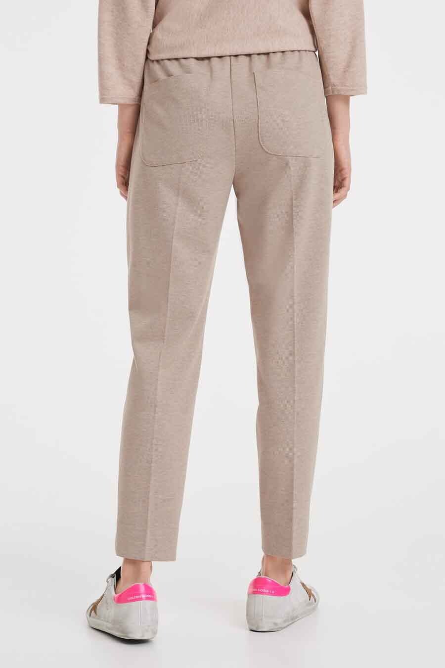 Mode Pantalons Pantalons en jersey Opus Pantalon en jersey gris clair-rouge motif \u00e0 carreaux style d\u00e9contract\u00e9 