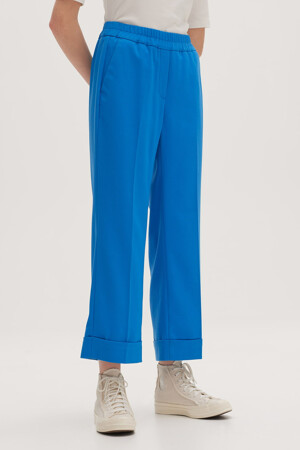 Femmes - OPUS - Pantalon color&eacute; - bleu - Pantalons - bleu