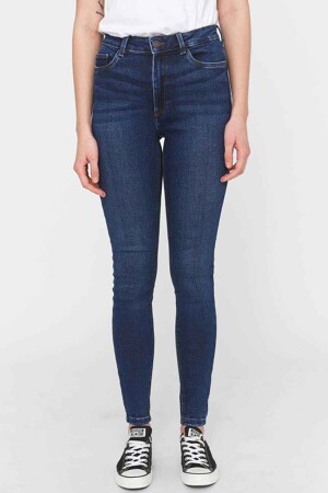 Dames - NOISY MAY - Skinny jeans - dark blue denim -  - DARK BLUE DENIM