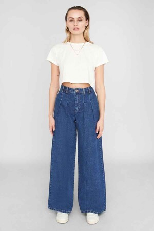 Femmes - NOISY MAY - Wide jeans  - Outlet femmes - DARK BLUE DENIM