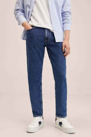 Dames - Mango - Tapered jeans - mid blue denim -  - MID BLUE DENIM