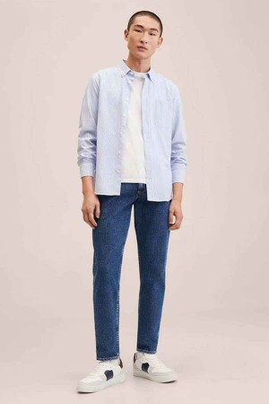 Dames - Mango - Tapered jeans - mid blue denim -  - MID BLUE DENIM