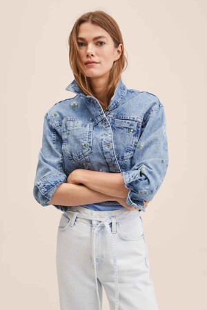 Dames - MANGO - Jeansjas - blauw - Jassen - blauw