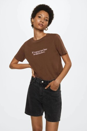 Femmes - MANGO - T-shirt - brun - Tons chauds - brun