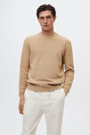 Dames - Mango - Pull - beige - Pulls - BEIGE