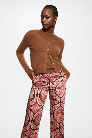 Femmes - MANGO - Pantalon color&eacute; - rouge - Promos - rouge