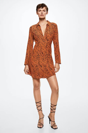 Dames - MANGO - Kleedje - oranje - Kleedjes - oranje