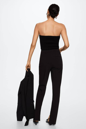 Femmes - MANGO - Pantalon color&eacute; - noir - Promos - noir